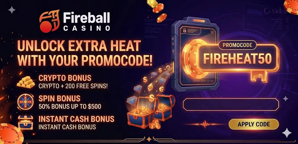 Fireball Casino promo code beváltás